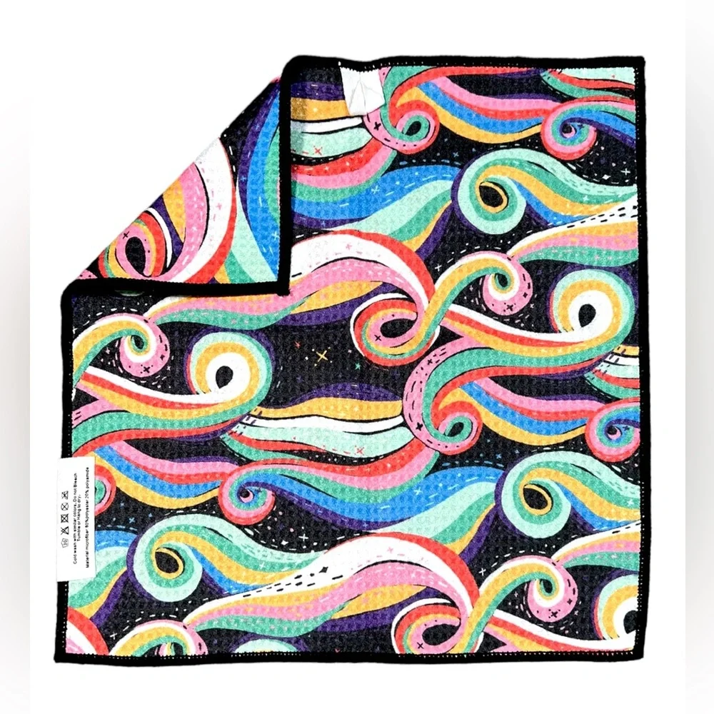 🆕 Colorful Microfiber Square Wash Cloth - Whimsical